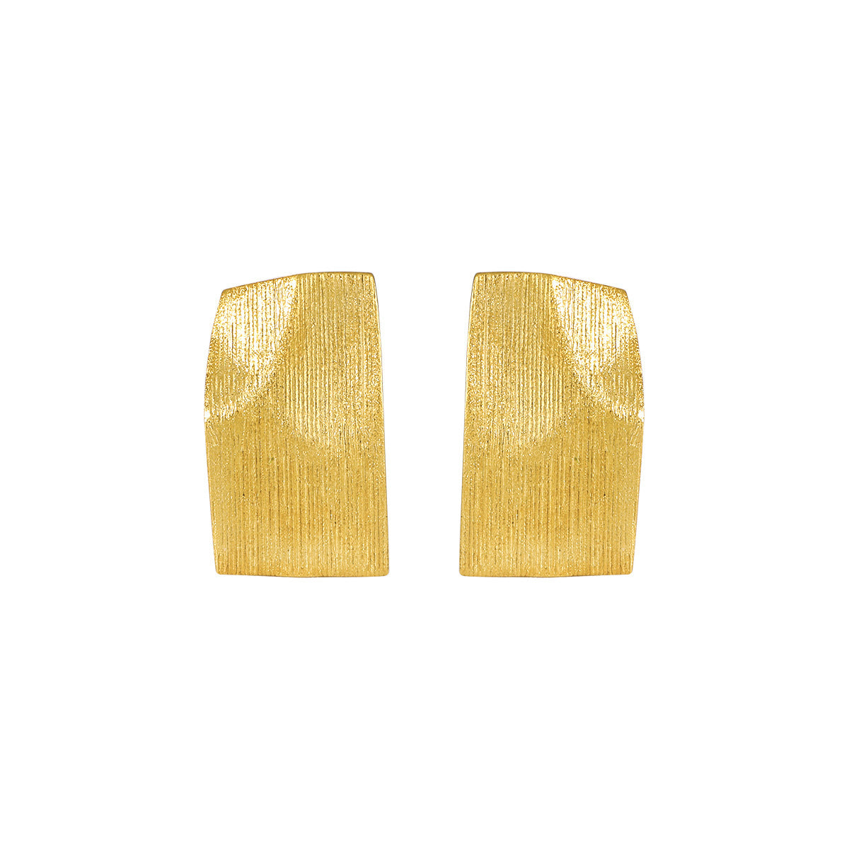 Fashion Geometry Irregular Rectangle Paper 925 Sterling Silver Stud Earrings