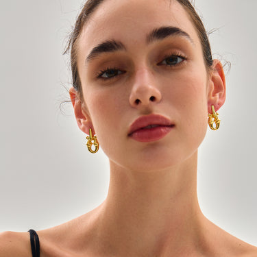 עגילי סטאד גדולים כסף 999 חלולים – בציפוי זהב צהוב 18k או גימור כסוף$