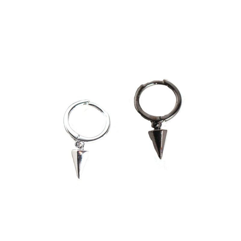 Minimalism Conic Geometry 925 Sterling Silver Hoop Earrings