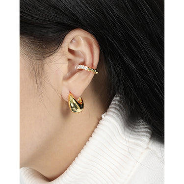 עגילים מעוקלים מכסף 925 – בציפוי זהב צהוב 18k או רודיום$