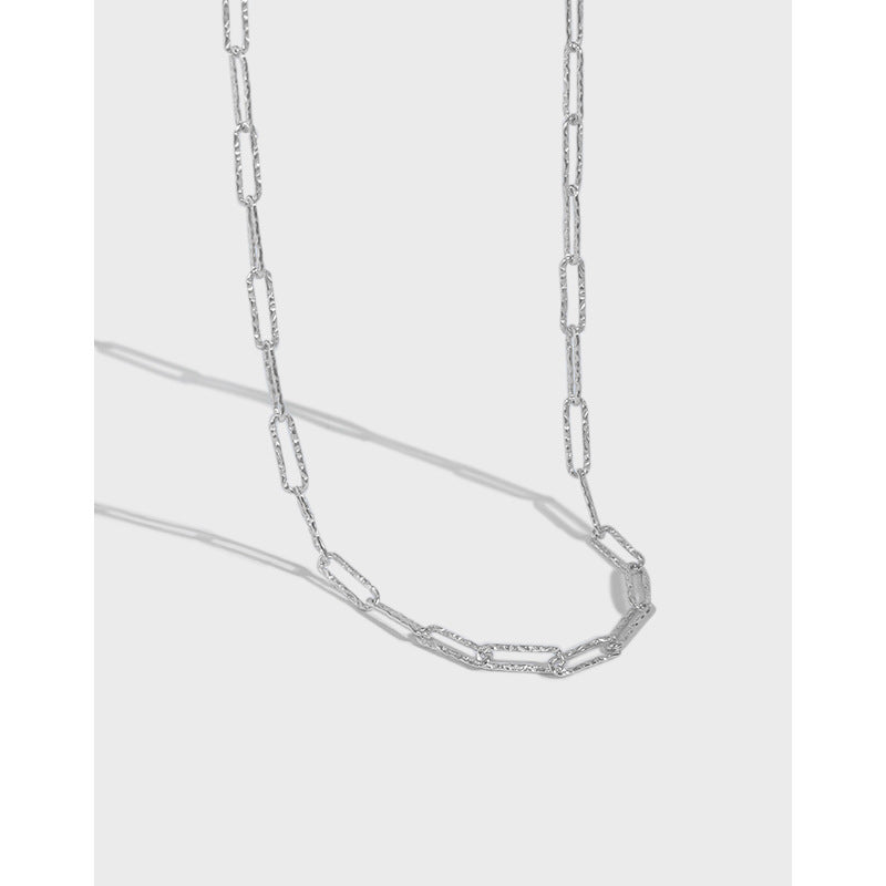 Cool and minimalist style, cool car flower chain S925 pure silver necklace for women