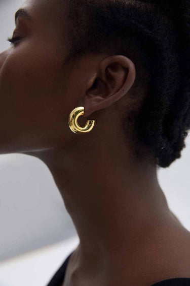 עגילי חישוק גדולים כסף 999 חלולים – בציפוי זהב צהוב 18k או גימור כסוף$